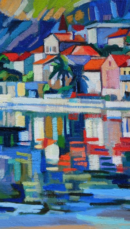 Seascape / 40 x 30 x 1.5 cm by Maja Đokić Mihajlović