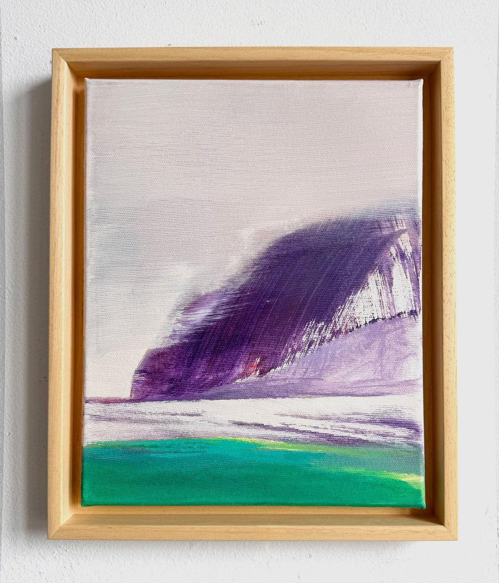 Organic Landscape Acrylic Painting By Katrin Roth, 11 X 14", Arctic Circle 3, Original Artwork