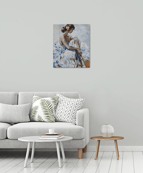 Ballerina - Original oil painting 55 x 65 cm