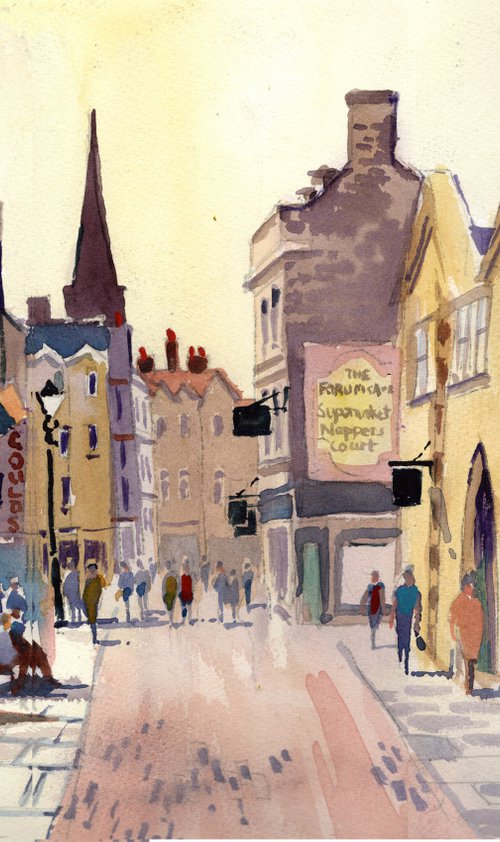 High St, Dorchester, Dorset. Shops, People. by Peter Day