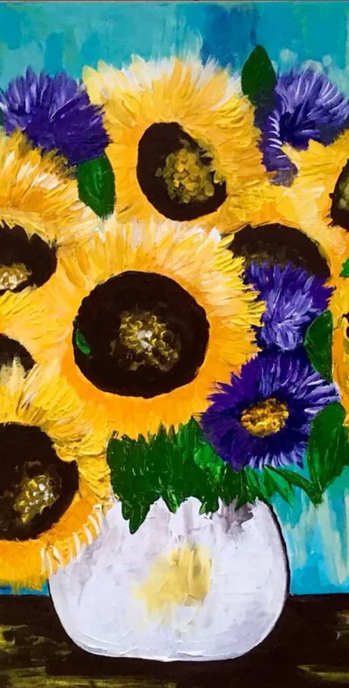 BOUQUET OF sunflowers by Olga Koval