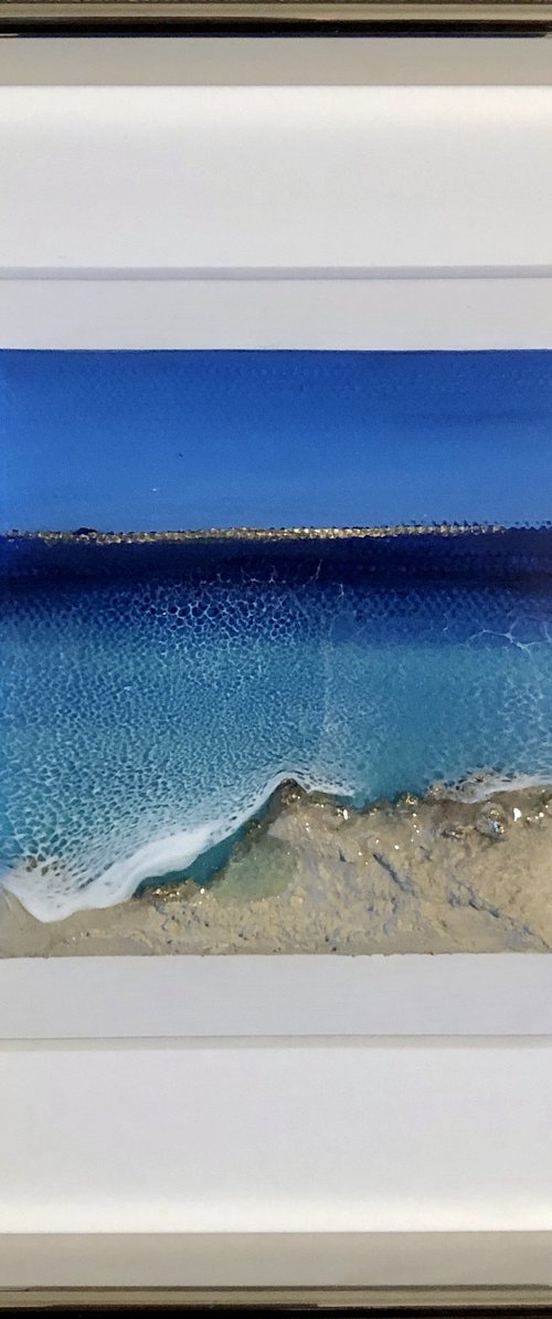 Ocean Waves miniature painting by Ana Hefco