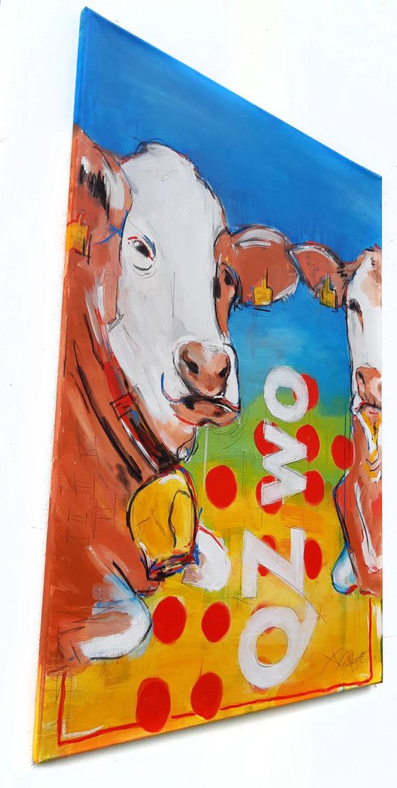 'Q ZWO' - POP ART COW - Workseries Cows Coded **SPECIAL OFFER**