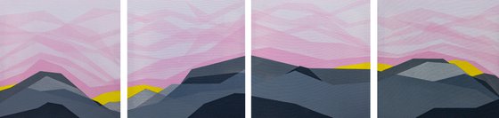 Pink Sky -Quadriptych