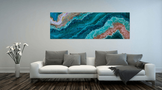 300x100cm. / Abstract Painting 2217 XXXL art, large acrylic painting, contemporary art, home decor office art,