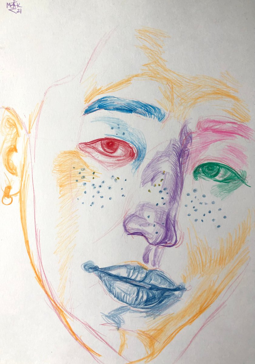 Funny dreams Blue freckles by Varvara Maximova