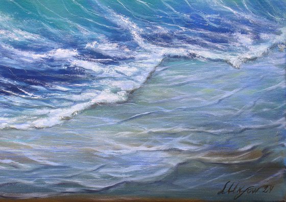 Blue sea waves