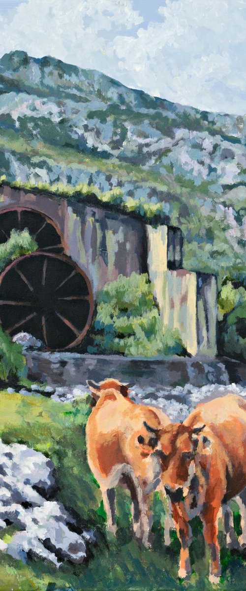Cows At The Copper Mine by R J Burgon
