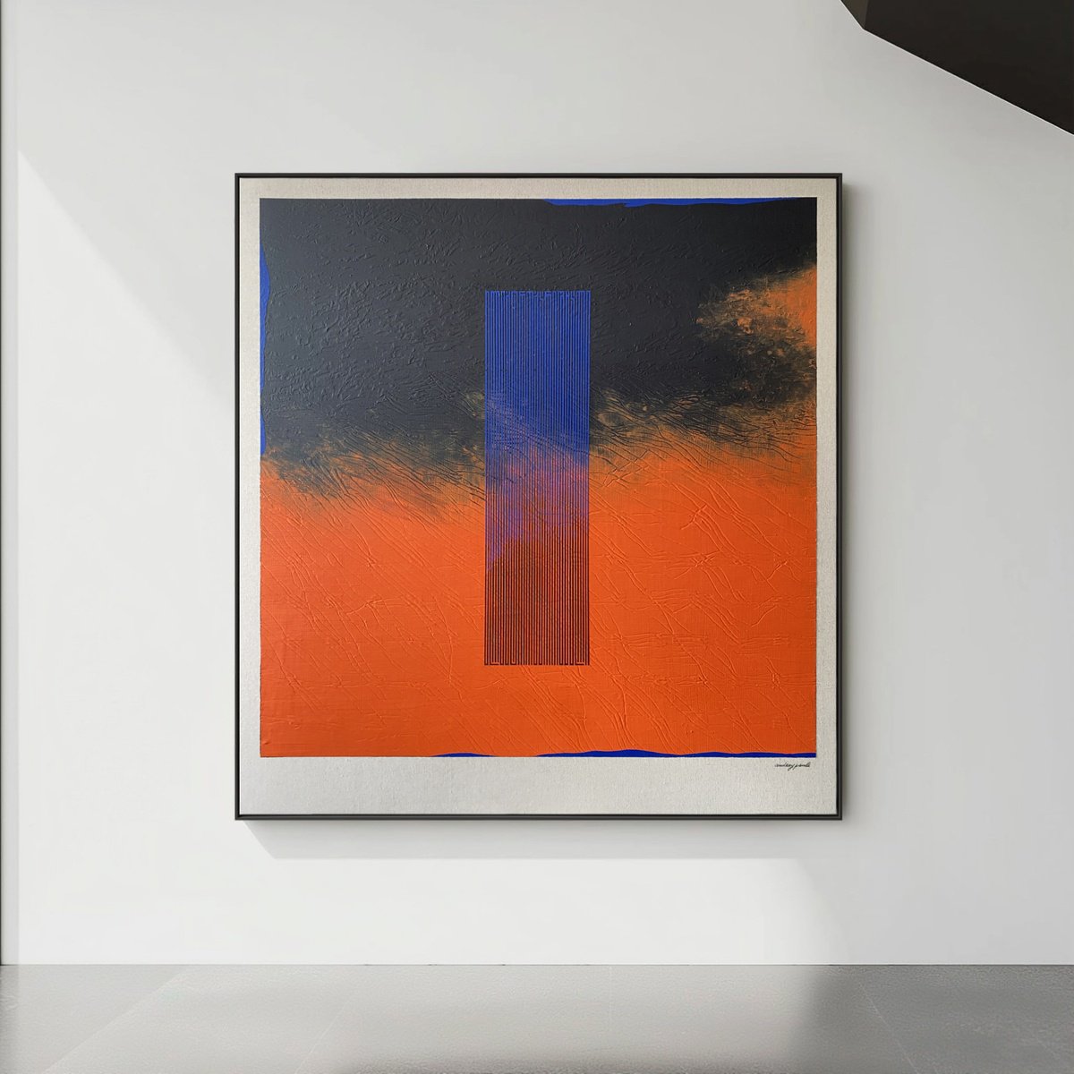 Abstract Acrylic Painting By Andrey Pavli, 55 X 58, Electro Storm, Original Artwork