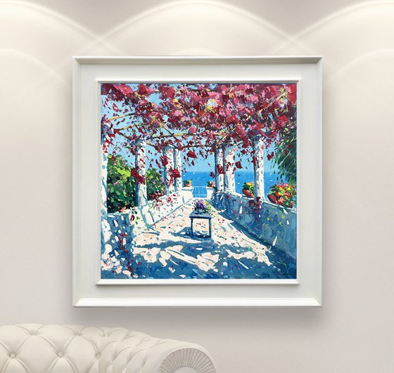 Ravello Oil Painting - Amalfi Coast