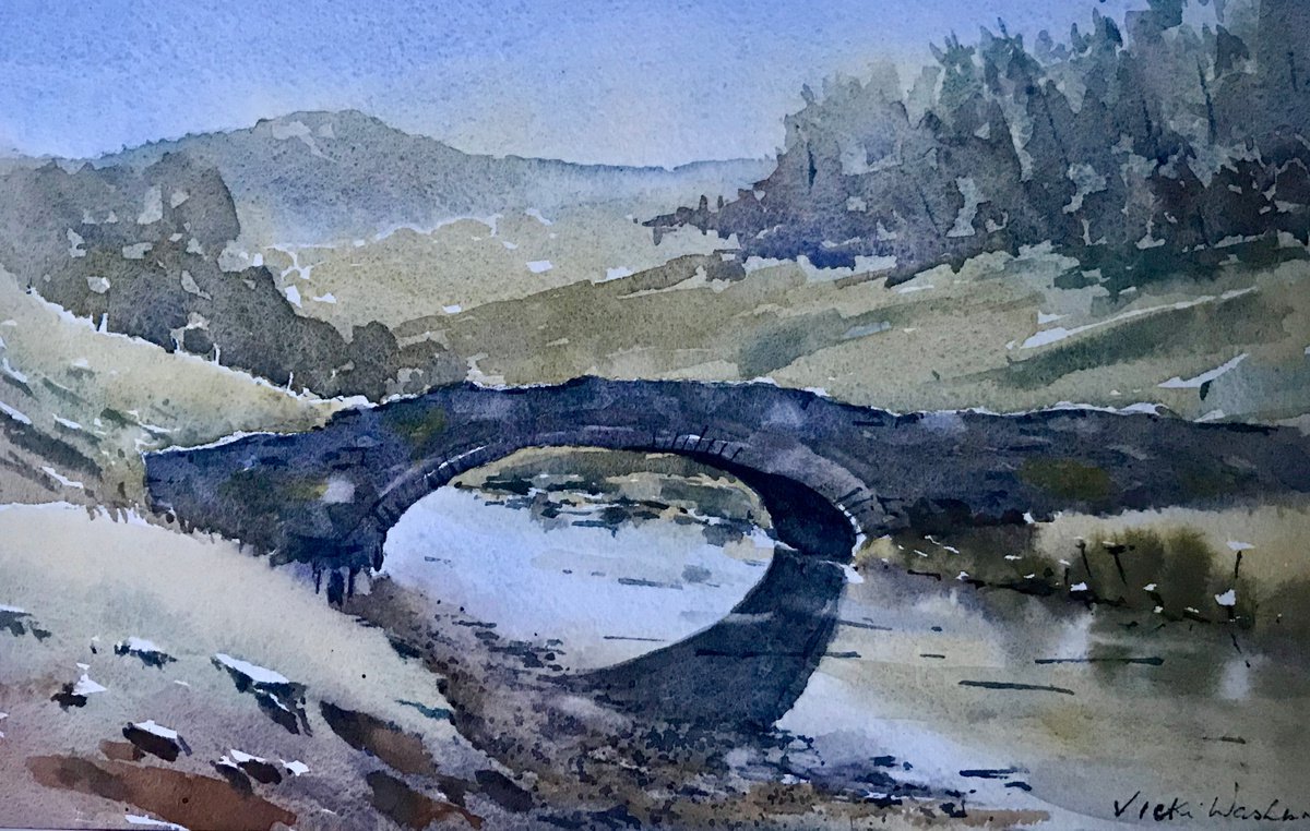 Pack horse bridge in the Highlands by Vicki Washbourne