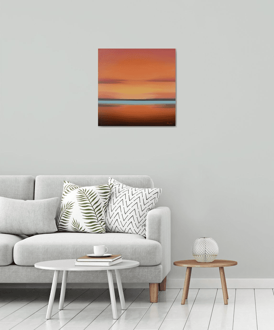 Warm Sky Glow - Abstract Seascape