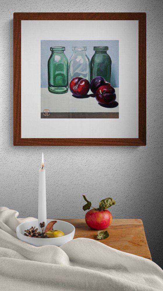 Still Life Glass And Fruit