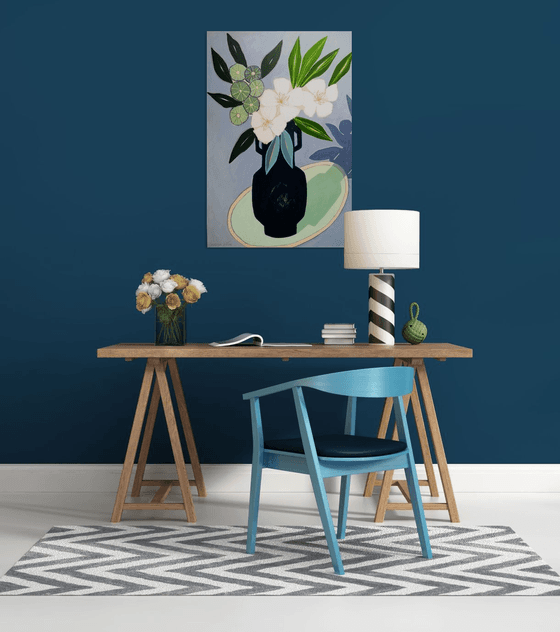 Spring Florals in Blue I