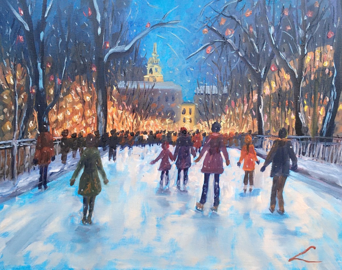 Ice Rink By Elena Sokolova, 20 X 16, Artwork For Sale On Artfinder