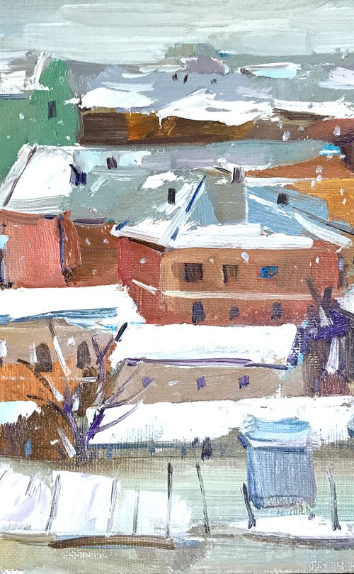 Winter city view by Yuliia Pastukhova