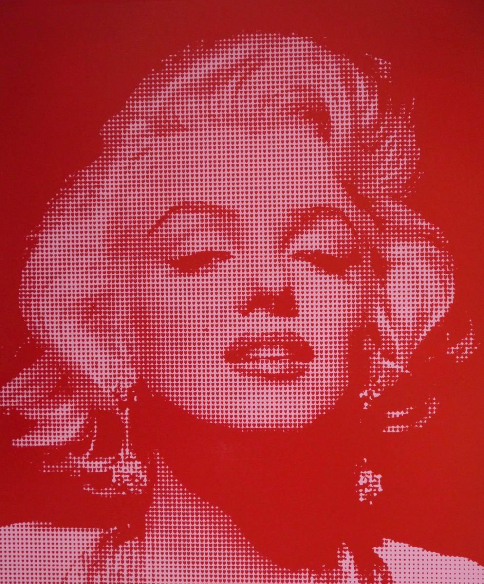 Urban And Pop Portrait Screenprint By David Studwell, 22 X 26, I Love Marilyn, Original Artwork