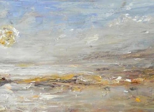 Moonlit Shore  (Large, Panoramic, 100x30cm) by Kalpana Soanes