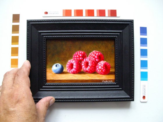 Raspberries and blueberry