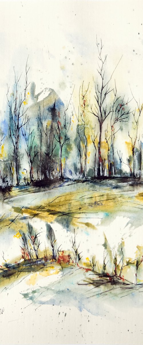 Winter trees by Aniko Hencz