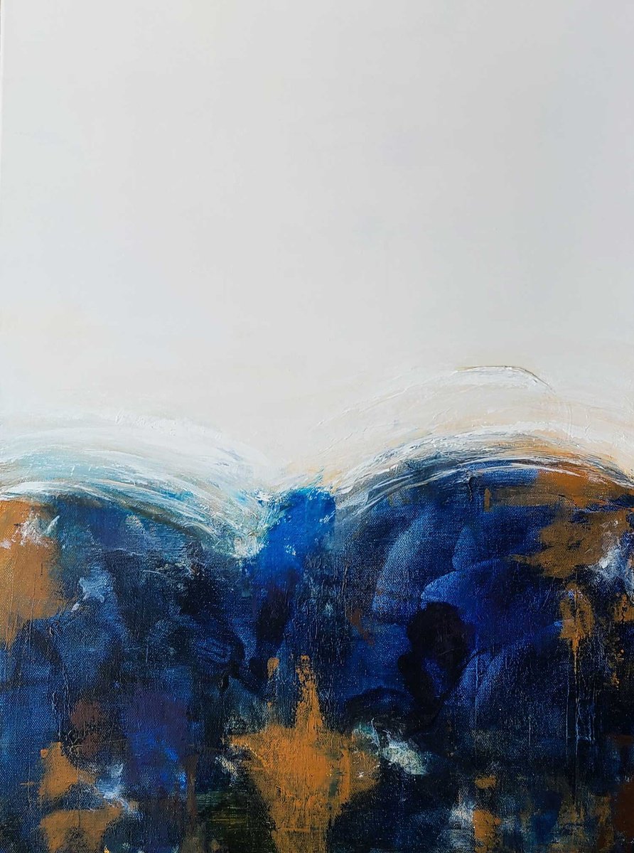 Organic Abstract Acrylic Painting By Kr Moehr, 18 X 24", Man Cave, Original Artwork