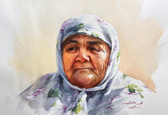 "Whispers of Time: The Central Asian Mother"