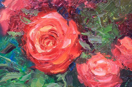 Evening with roses