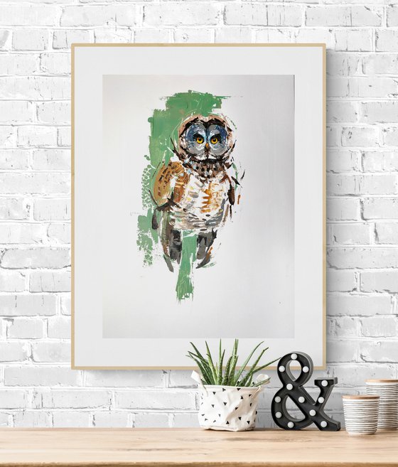 OWL | acrylic on paper | unframed