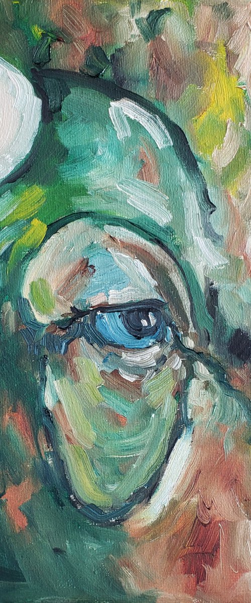 "Beyond What You See" - Abstract - Bison by Katrina Case