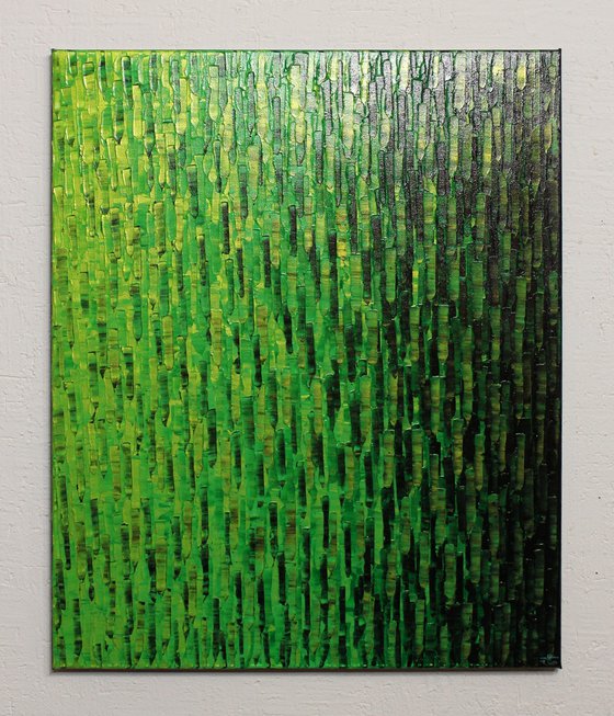 Iridescent green gradient