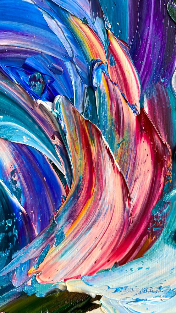 Vibrant Cosmic Bloom Art