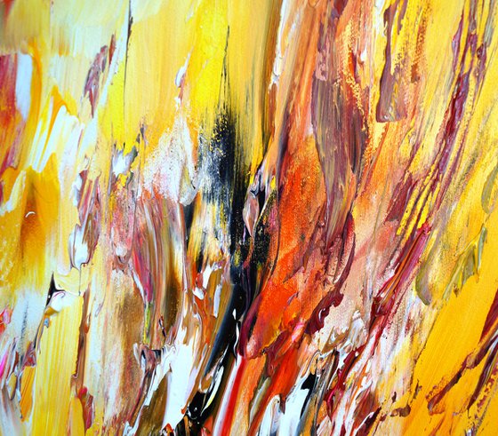 Yellow Red Abstraction XL 1