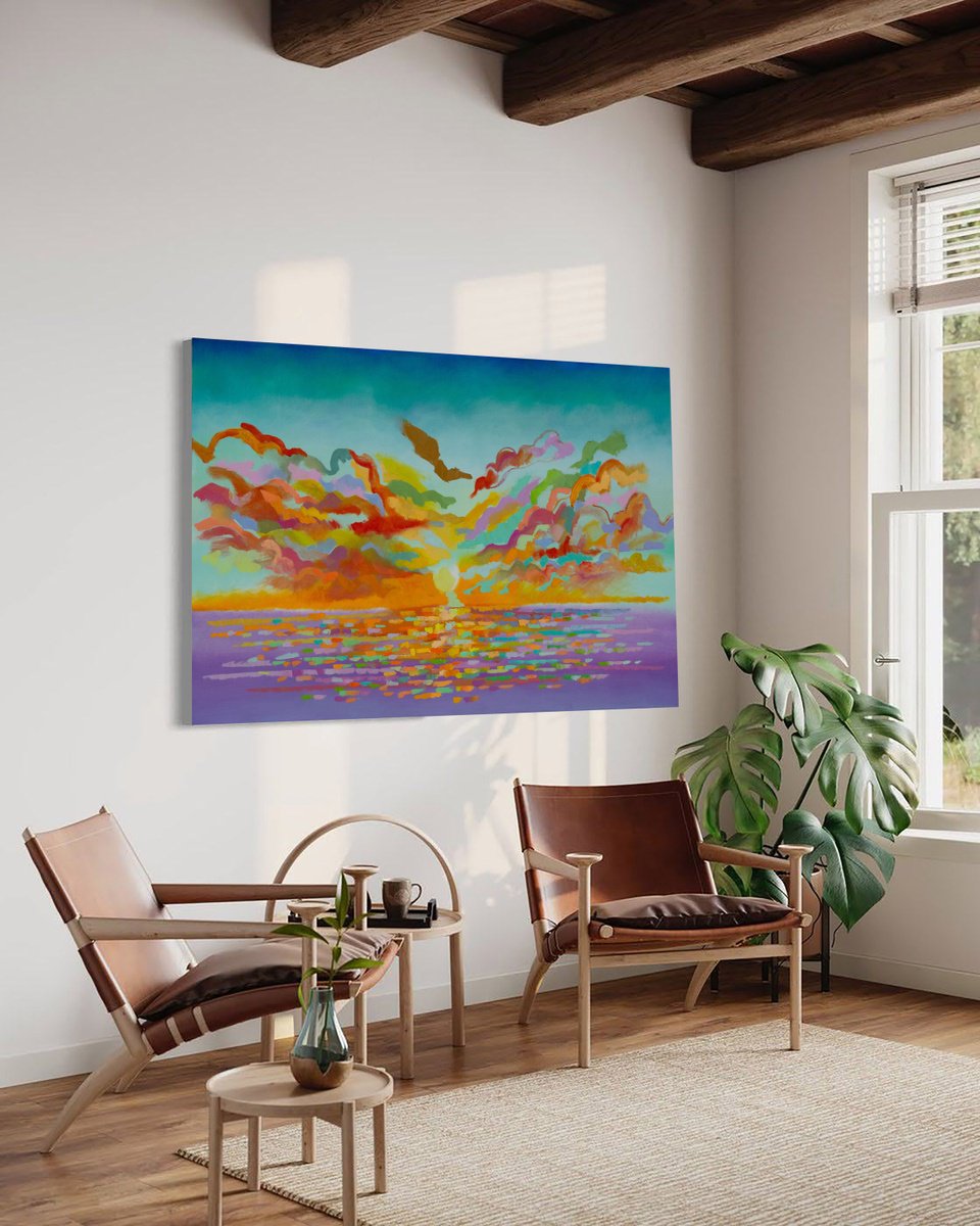 Expressive Oil Painting , Bohemian Sunrise I By Ivan Stoyanov, 59 X 39, Artwork For Sale On Artfinder