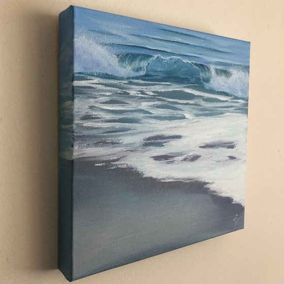 Coastal Rhythms, plein air ocean wave painting