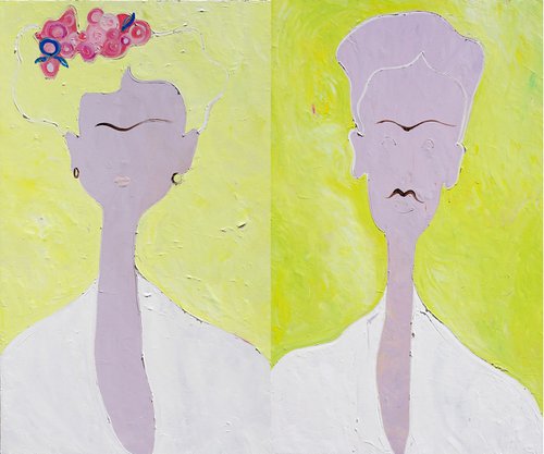 Mrs. and Mr. Frida 72x60x1.5in by jelena b