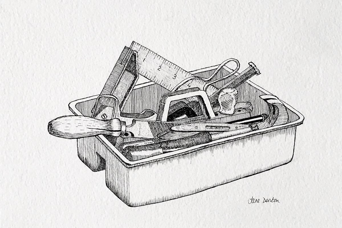 Old Tool Box by JANE DENTON