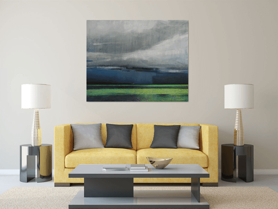 Ocean Storm 60x48 inch Contemporary Art Abstract by Bo Kravchenko