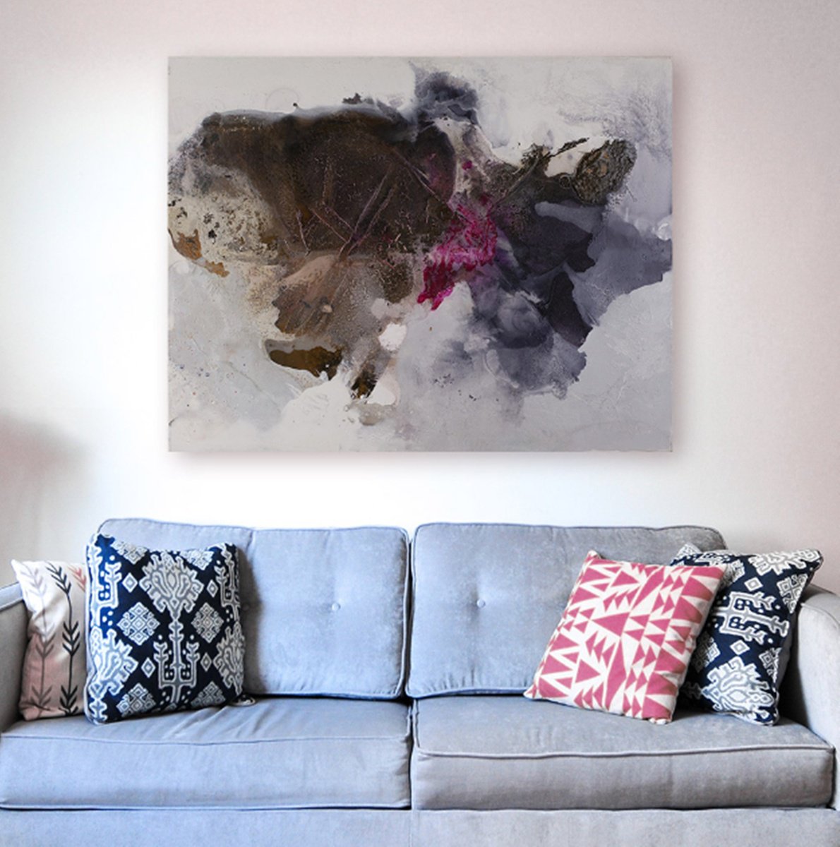 Abstract Acrylic Painting By Christa Haack, 39 X 31, Rivalry, Original Artwork