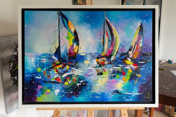 SAILING RACES(framed)