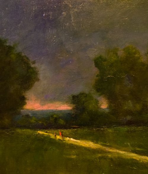 Landscape with red figure by Andre Pallat