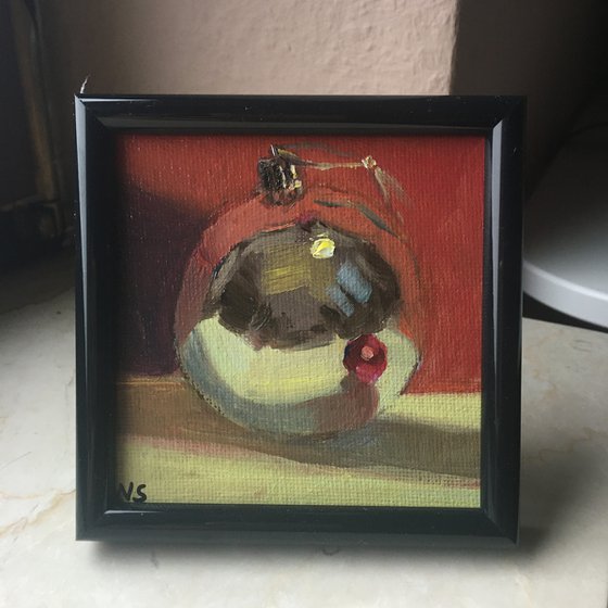 Christmas Painting - Mini Decor - framed and ready to display