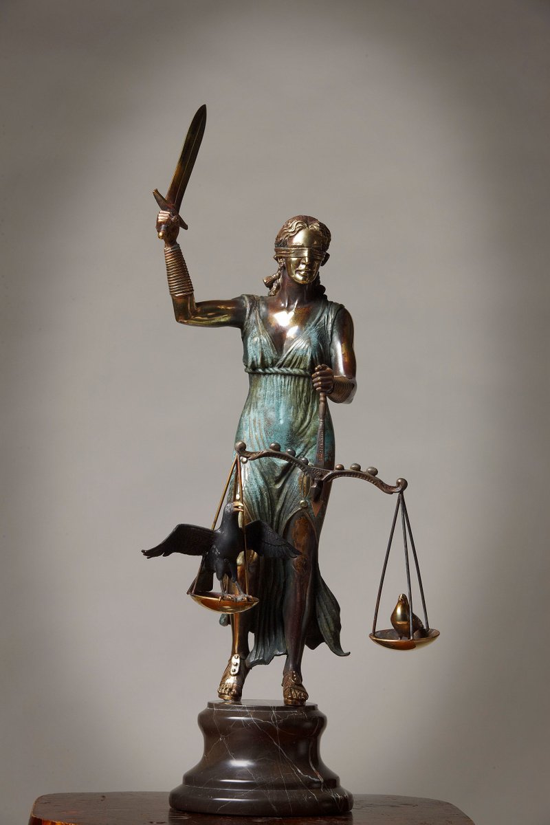 Photorealistic Portrait Bronze Sculpture By Krasimir Krastev, 8 X 19", Themis, Original Artwork