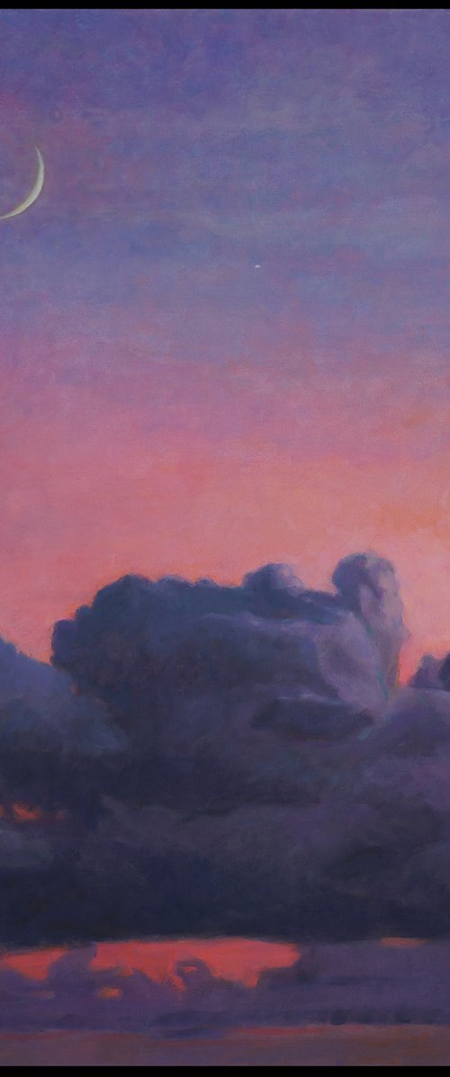Meditation on Twilight, Framed, Oil by Bo Kravchenko