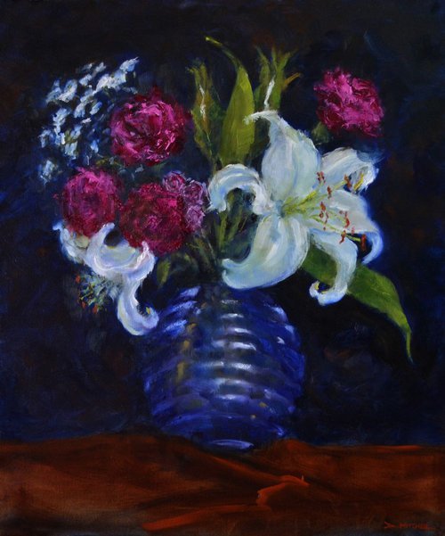 Lilies & Carnations by Denise Mitchell