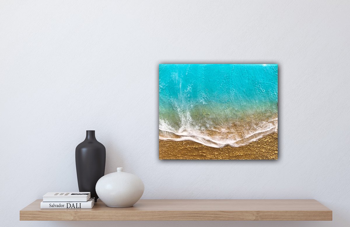 Seascape Teal Waves #49 by Ana Hefco