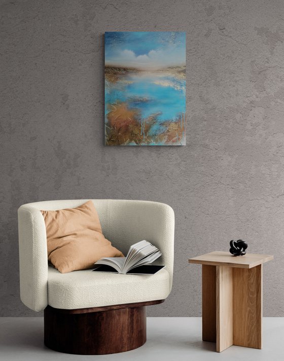 A beautiful modern semi-abstract painting "Simply Beautiful"