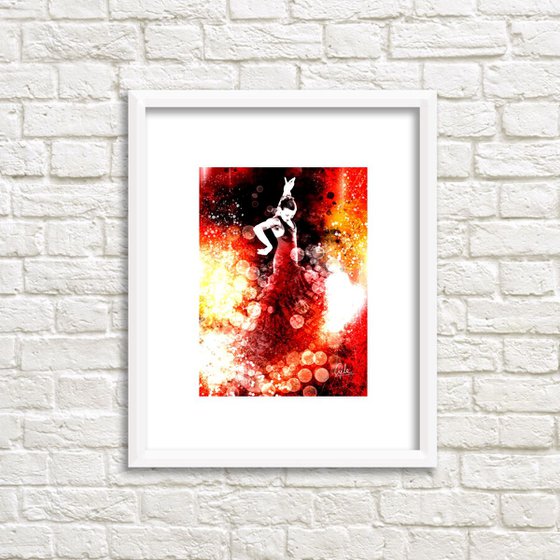 Flames of Flamenco | 2012 | Digital Artwork printed on Photographic Paper | High Quality | Unique Edition | Simone Morana Cyla | 30 X 40 cm | PUBLISHED