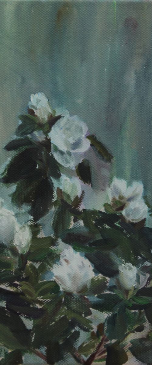 Azalea, 2013, acrylic on canvas, 25 x 20 cm by Alenka Koderman