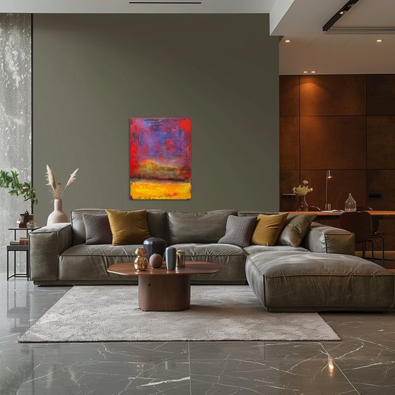 Between flame and blue