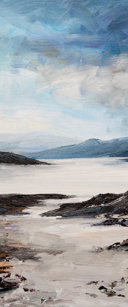 Iceland. Oil painting. Seascape. Original art. Canvas. 12 x 12in. by Tetiana Vysochynska